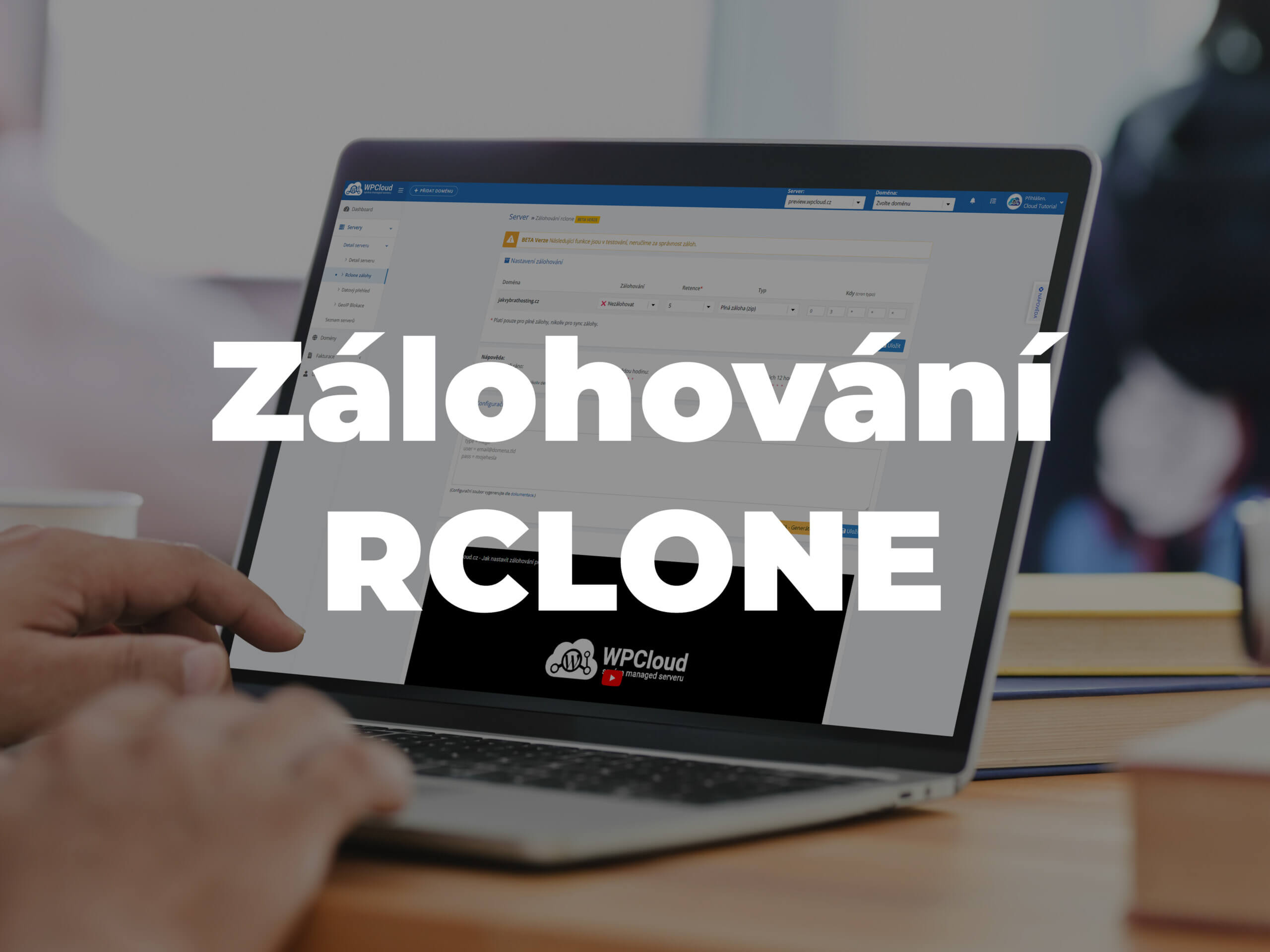 Zálohování domén pomocí rclone